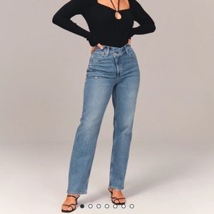 Curve love 90’s ultra high rise straight jeans